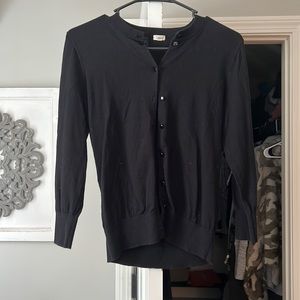 Black j crew cardigan